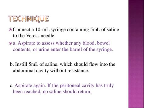 saline drop test definition|saline injection for abdominal cavity.